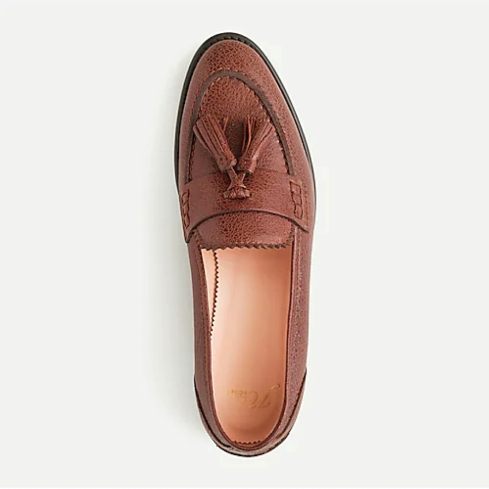 *SOLD* J. Crew Crackled leather Academy loafers - Picture 4 of 11